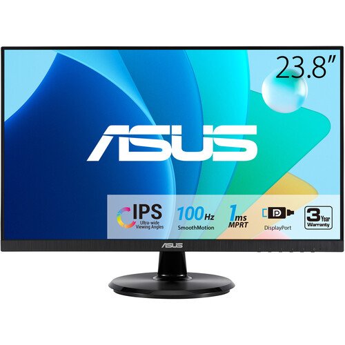 ASUS 24" (23.8-inch viewable) 1080P Eye Care Monitor (VA24DQF) - IPS, Full HD, Frameless,