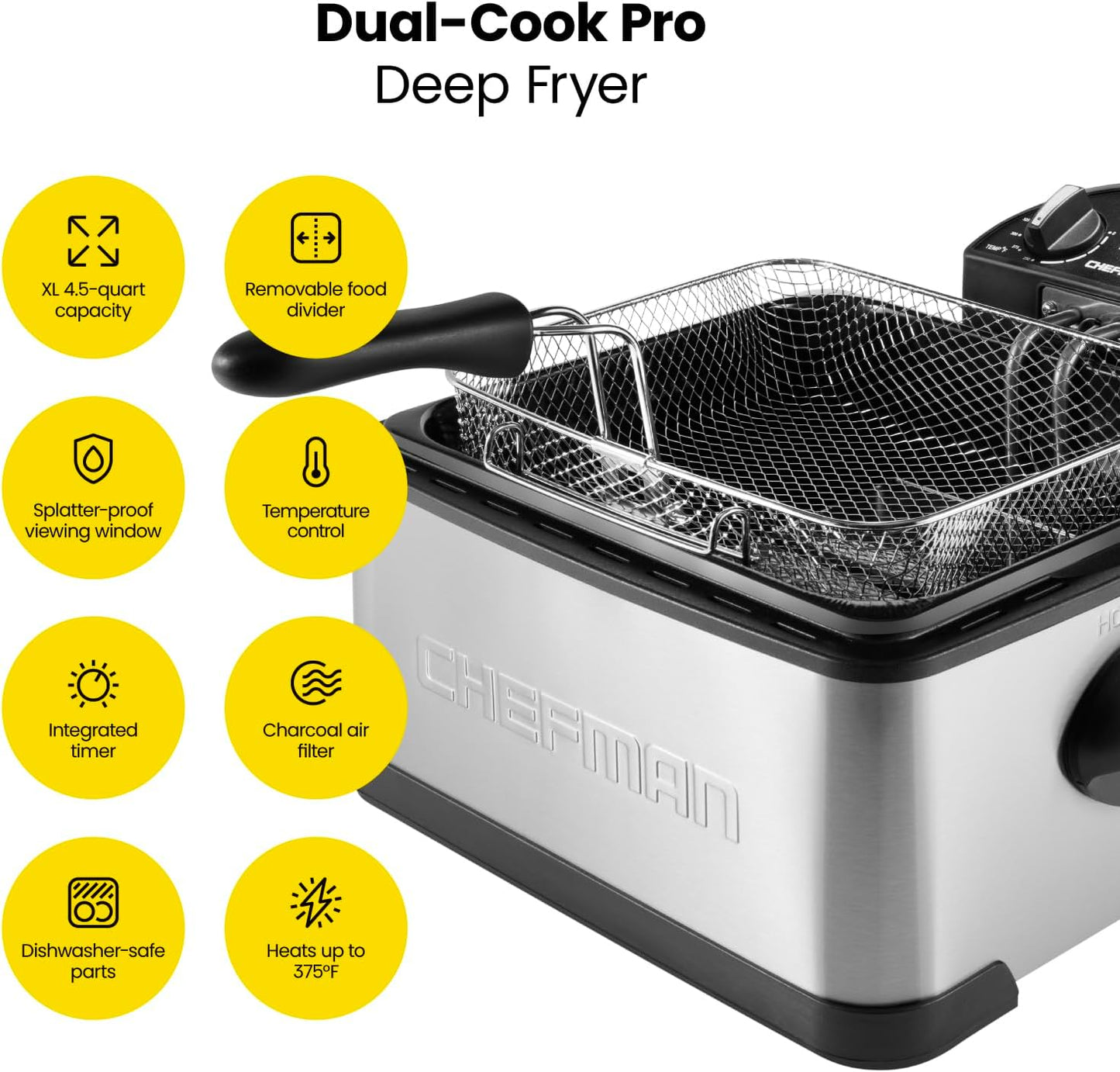 Chefman 4.3 Liter Deep Fryer with Basket