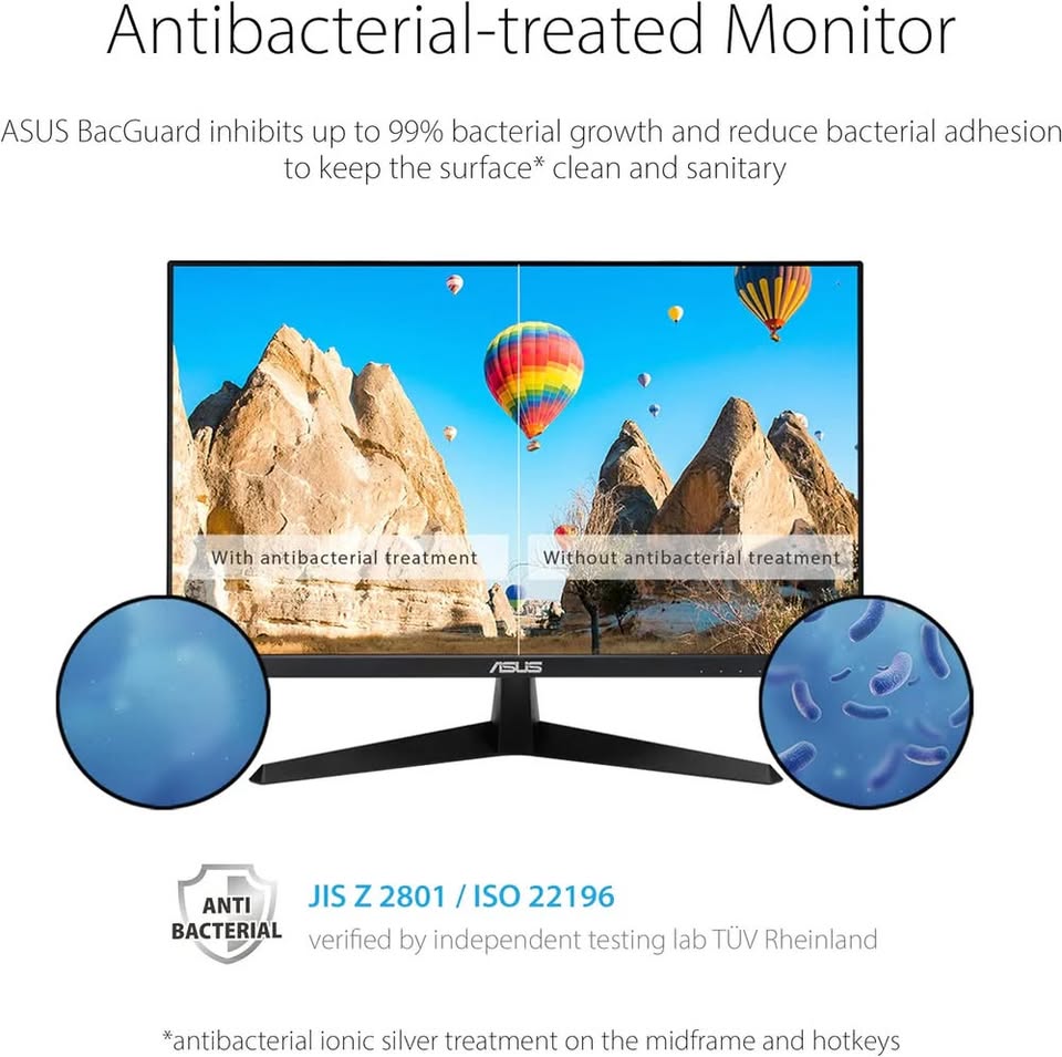 ASUS VY249HE-W 23.8 1080P Monitor - White Full HD 75Hz IPS