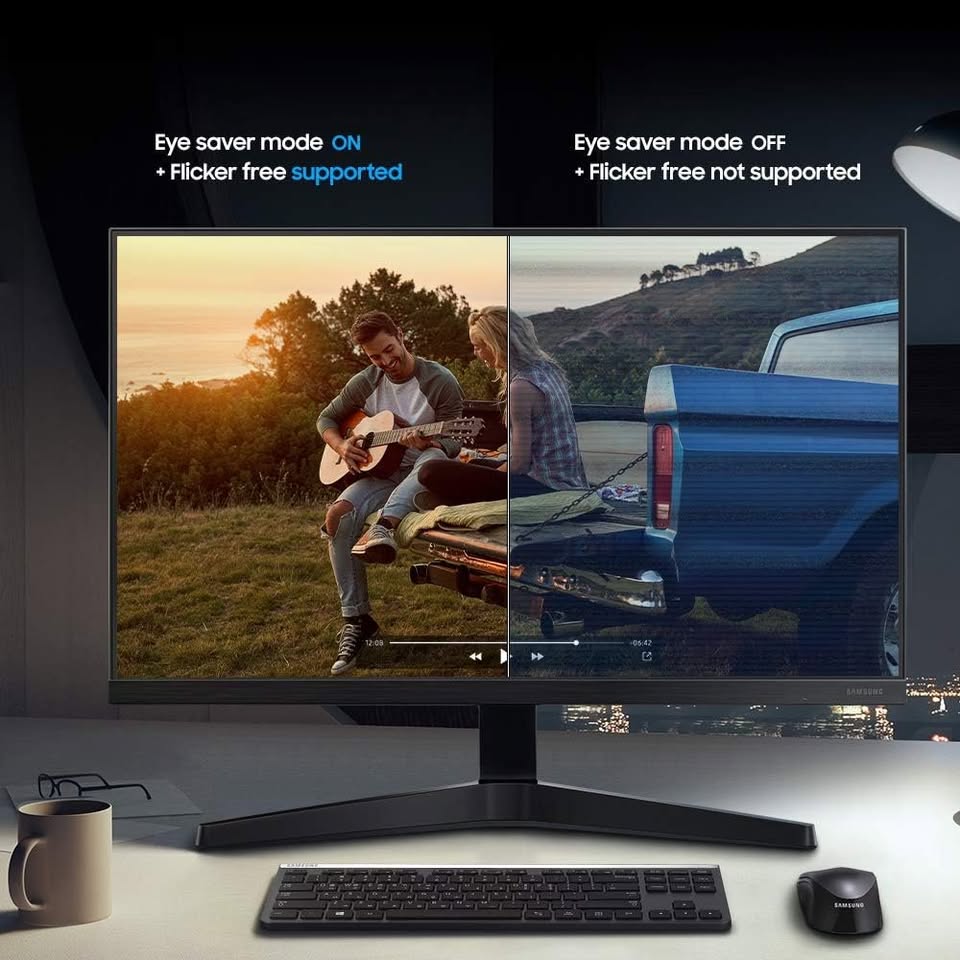 Samsung LS24T350FHNXZA 24-inch Screen LED-Lit Monitor 5ms 75Hz Eye-Saver