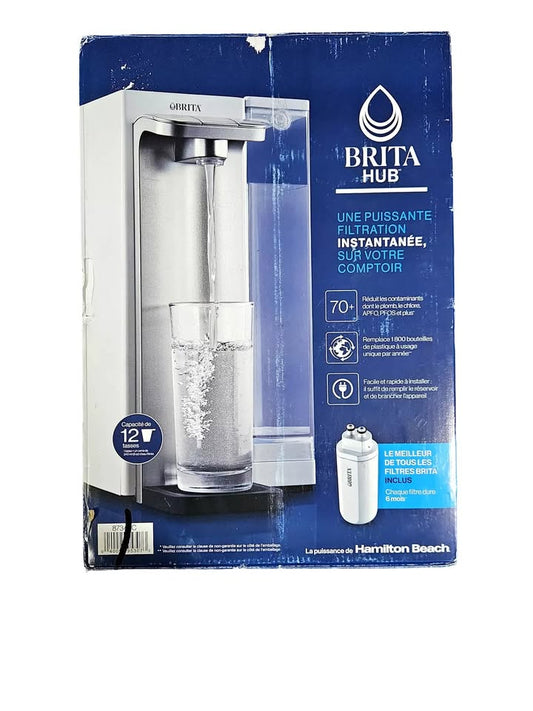 Brita Hub Instant Powerful Countertop Water Filter System, 12 Cup Water Reservoir