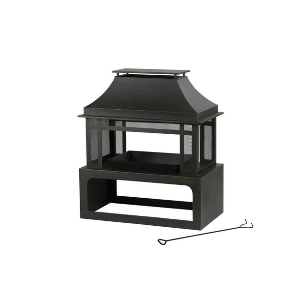 Hometrends Steel Outdoor Fireplace, Hometrends Outdoor Fireplace