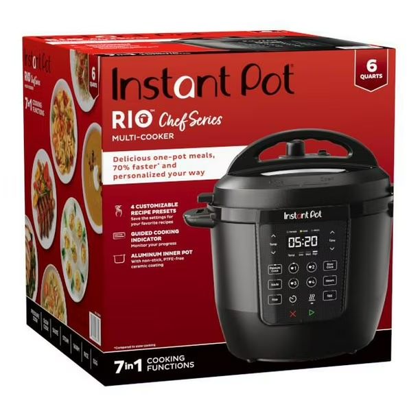 Instant Pot RIO Chef Series 6Qt Pressure Cooker and Multi Cooker